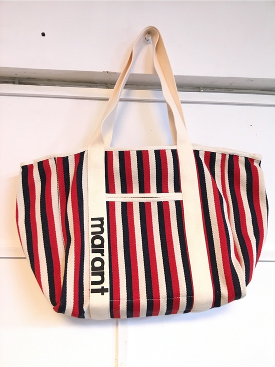 Isabel Marant Handbags - Isabel Marant Striped Canvas Tote Bag in Red, Navy & Cream